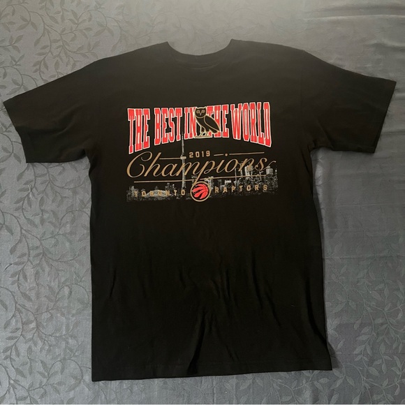 OVO Toronto Raptors Best in the World 2019 Champions Drake T Shirt Mens Small - Picture 1 of 9